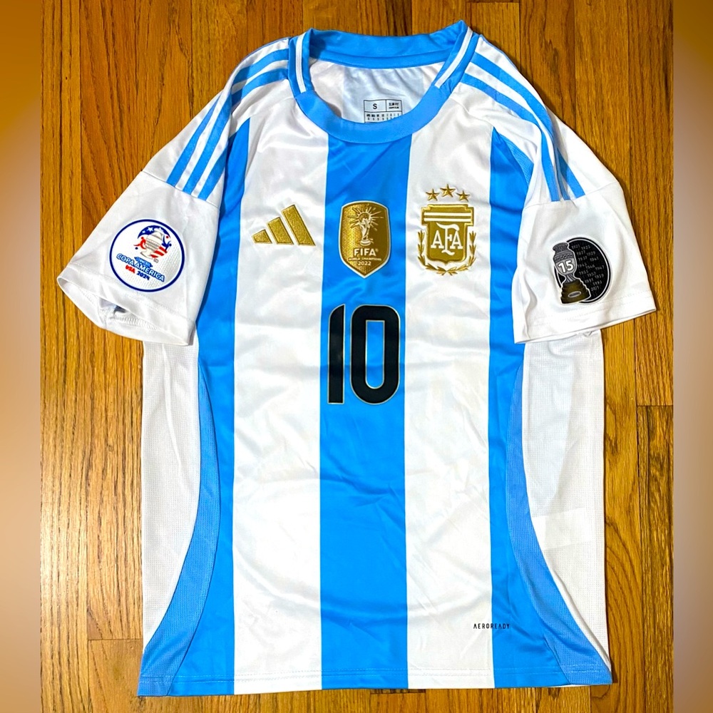 Adidas Argentina National Team Lionel Messi Copa America 2024 Jersey Size Small